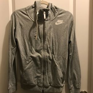 Grey Nike zip sweatshirt
